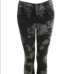 Max Rave Black Tie Dye Skinny Pants Pants SZ 7 EUC